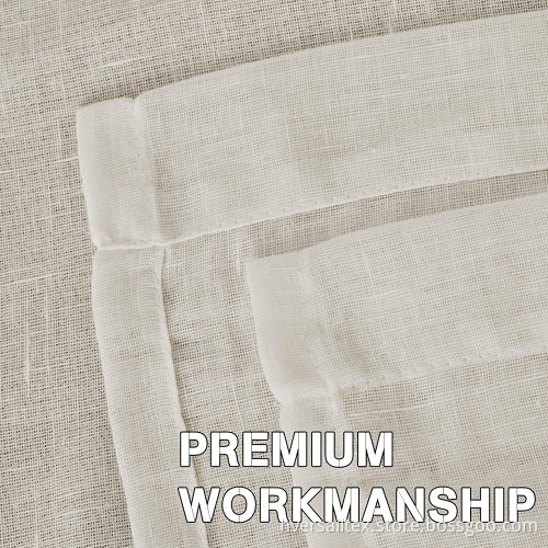 Light Filtering Weave Natural Sheer Curtains